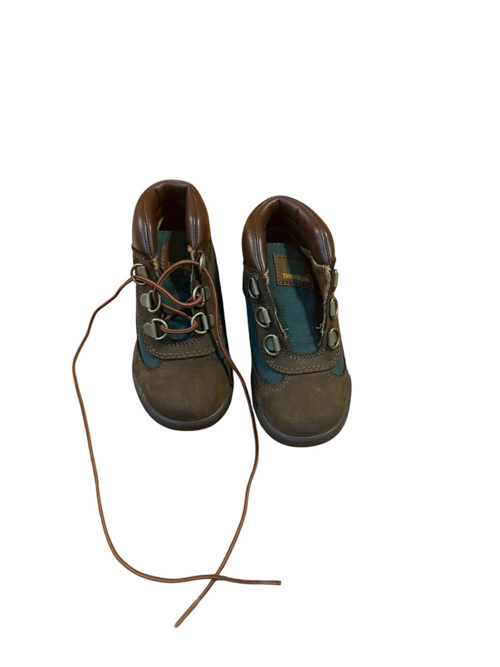Timberland Brown Kids Hiking Boots - Brown/Green